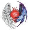 free love angel tattoo